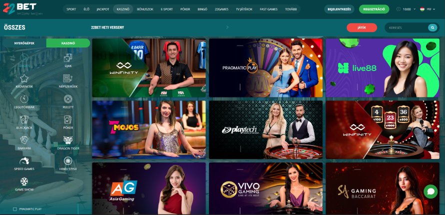 A 22Bet a legjobb sportfogadási Revolut kaszinó