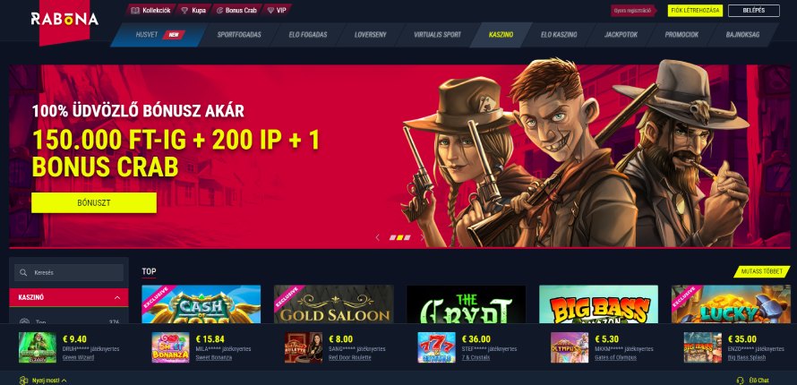 A Rabona a legjobb Revolut kaszinó