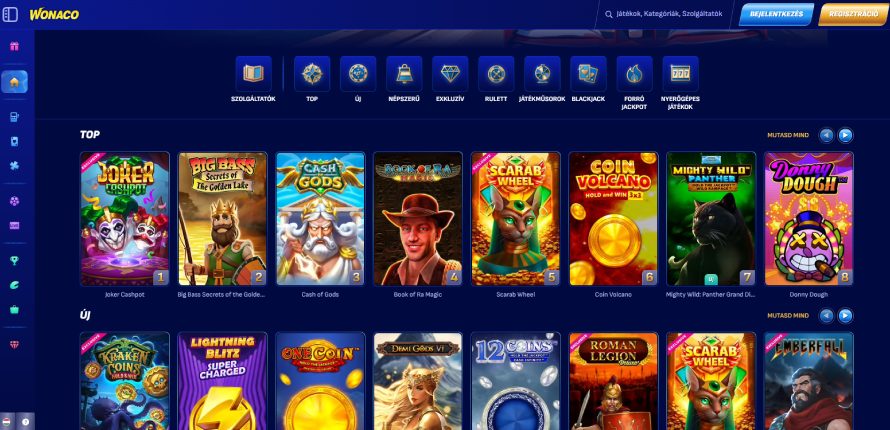 Wonaco Casino Bónusz